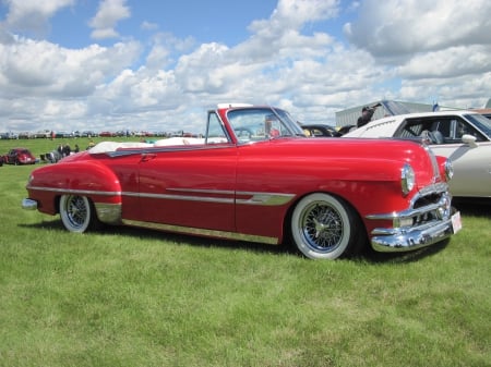 1953 Pontiac - white, headlights, red, photography, seats, Pontiac