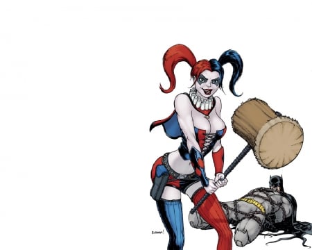 Harley Quinn vs Batman - maul, batman, harley quinn, dc