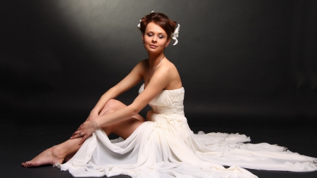 * Bride * - white dress, dreamer, bride, smile, lady, legs, girl, face