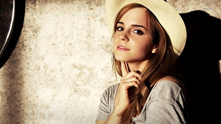 emma watson - beauty, smile, cute, hat