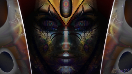 Mystic Fractal - abstract, 3d, face, fractal