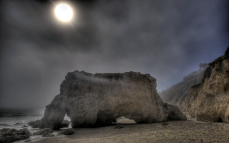 Malibu Beach ~ HDR - beach, nature, rocks, hdr