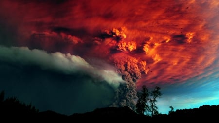 Volcano Plume Cloud - nature, beauty, volcano plume cloud, disaster