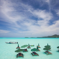 Bora Bora Island Picnic in the Blue Lagoon
