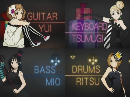 K-ON - anime, band, girls, color