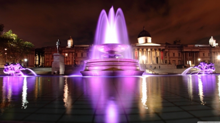 fountains - lake, cool, fun, nature, fountains