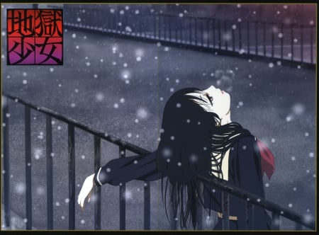 Deadly Snow - snow, girl, cold, anime