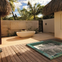 St Regis hotel and resort Bora Bora Beach villa jacuzzi outdoor bath