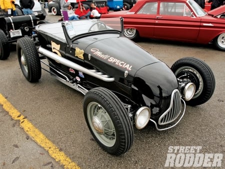 1927 Ford Roadster - classic, black, hot rod, 1927