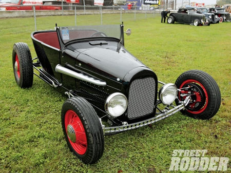 1926 Ford Roadster - ford, classic, red wheels, black