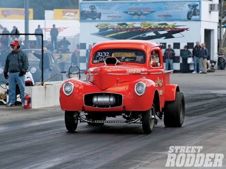 Willys Pickup - classic, ford, red, truck