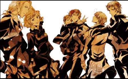 Hetalia - hetalia, white background, group, anime, hetalia axis powers, manga