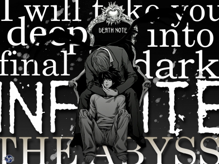 Death Note - boys, black, anime, white