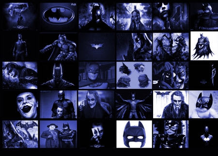 BAT MAN - bat, dark night, collage, man