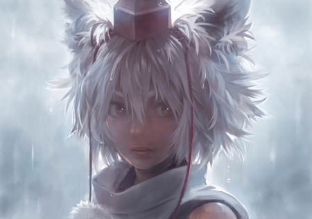 Realistic - manga, Inubashiri Momiji, anime, female, realistic, Touhou, girl