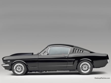 Old School Mustang - black mustang, old school mustang, 60s mustang, mustang