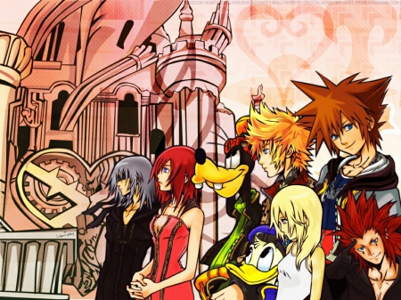 Kingdom Hearts - donald, axel, kairi, sora, goofy, kingdom hearts, riku, roxas, namine