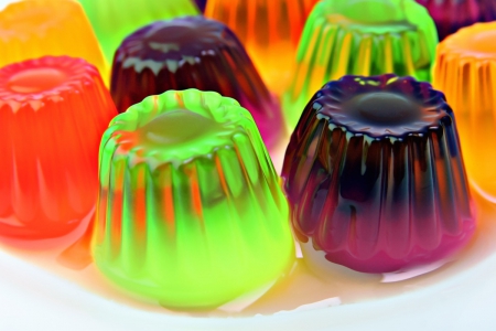 Colourful jelly - purple, yello, green, jelly, colourful, orange