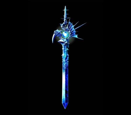 Soul Calibur - sword, black, video game, game, abstract, sparks, light, blade, 3d, weapon, glow, object, dark, anime, hd, blue, cg, realistic