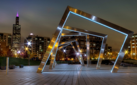 Mary Bartelme Park Chicago - chicago, lights, mary bartelme, park, night