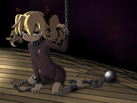 Prison of House - Girl, Blond, Prison, Anime, New, Wall