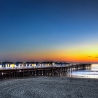 marvelous cabins on a pier