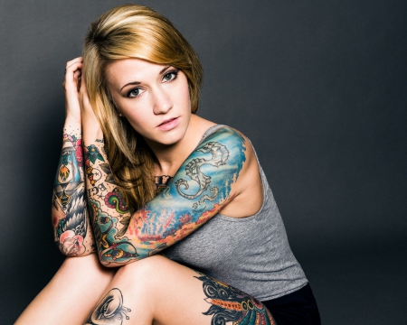 beauty - hot, tatoo, beauty, model