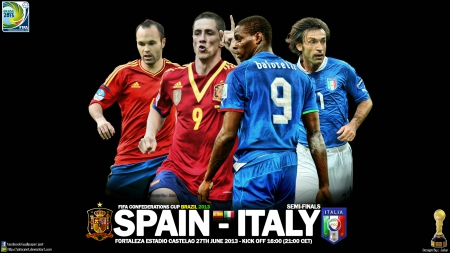 FIFA Confederations Cup 2013 Spain - Italy - world cup 2014, juventus, mario balotelli wallpaper, FIFA Confederations Cup 2013, fc barcelona, real madrid, pirlo wallpaper, football, Italy, adidas, fernando torres wallpaper, spain wallpaper, Spain, iniesta wallpaper, pirlo