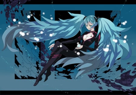 ~Hatsune Miku~ - vocaloid, anime, blue hair, jumpsuit, hatsune miku, long hair