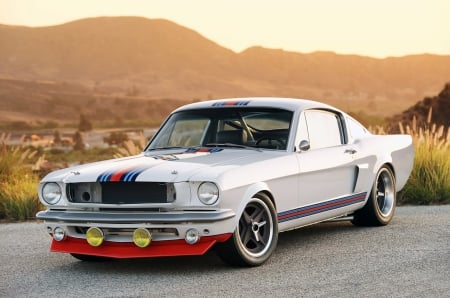 Pure Vision Designâ€™s Martini Racing 1966 Ford Mustang T-5R - white, classic, 66, stripes