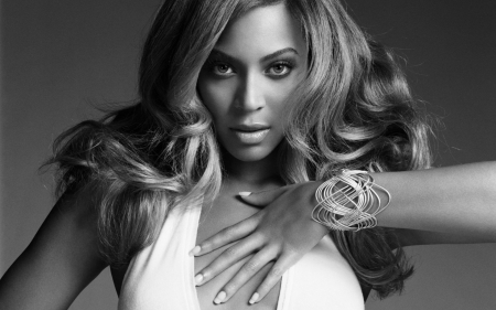 beyonce - singer, bw, beauty, model