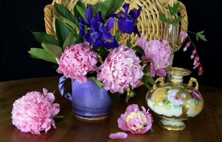 *** Bouquet of pink peonies *** - flowers, peonies, pink, nature