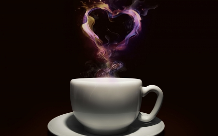 Cup - hearts, caffee, heart, tea, photo, cup