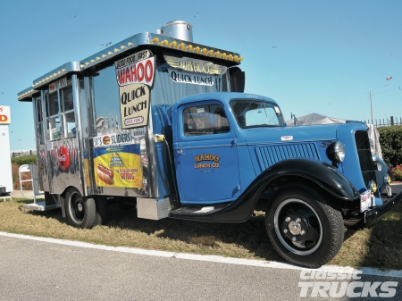 Classic Ford Food Truck - ford, classic, food cart, blue