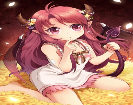 Cute Devil - horn, girl, cute, devil, orginal, long hair