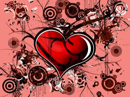 Abstract Love - love, fantasy, abstract, heart