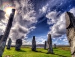 wonderful rock formation on lovely day hdr