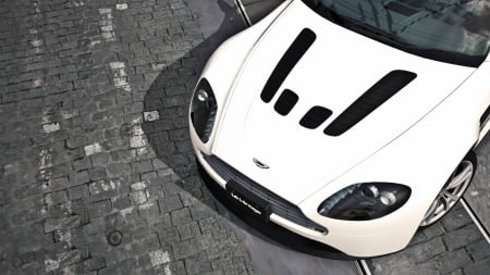 Aston Martin - martin, white, aston, car