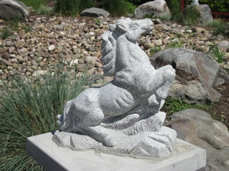 Chinese zodiac statues - Monuments, statues, Horse, photography