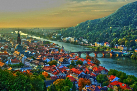 Haidelberg - germany, haidelberg, photo, city, hdr