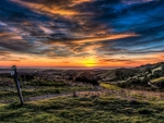 fabulous sunset landscape hdr