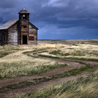 abandoned church on the prairie