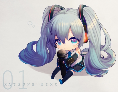 Hatsune Miku - hatsune miku, 01, vocaloid, chibi, project diva