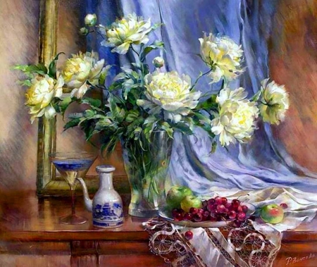 Still Life - nature, painting, flowers, still life