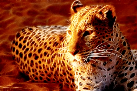 DIGITAL LEOPARD - leopard, 3d, mustache, graphics