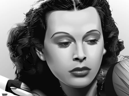 Hedy Lamarr - golden era of hollywood, art, hedy lamarr, artwork