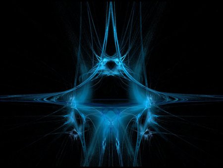 blue fractal - pattern, apophysis, render, abstract, blue, background, light, colored, flame, fractals, fractal, colorful