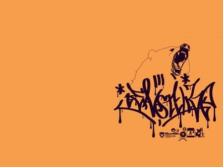 jAmpAck - attack, abstrack, orange, bear, black, growla, simplicity, graffiti, grizzly