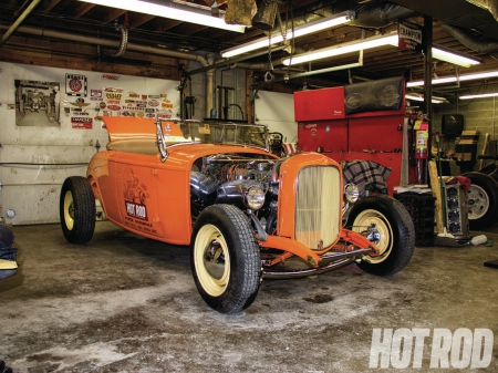 Channeled Deuce 1932 Roadster - orange, classic, ford, 1932