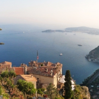 mediterranean mountain seaside town